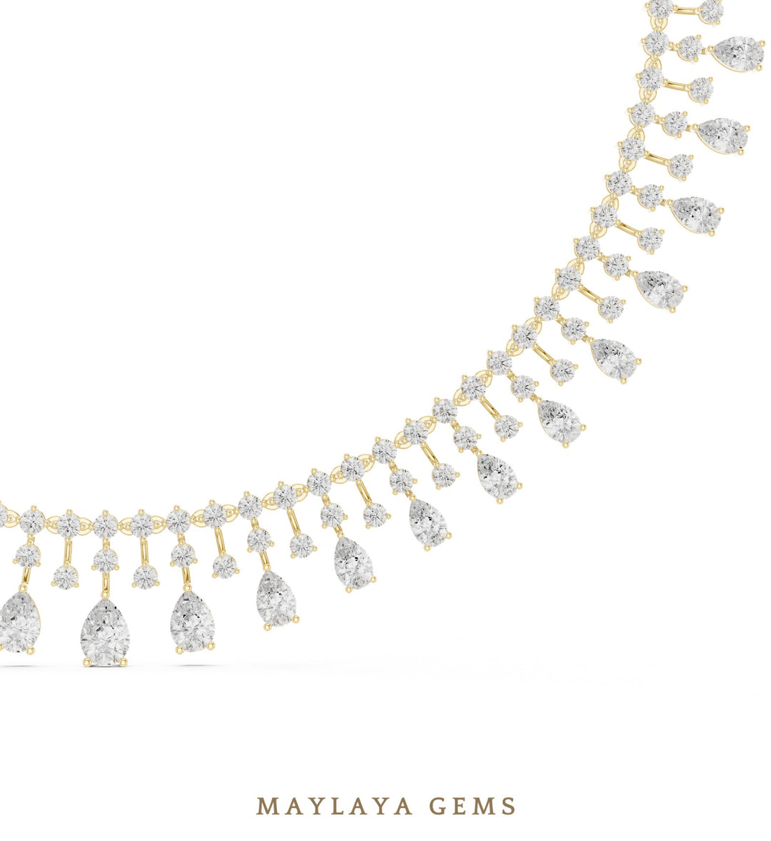 Maylaya Gems necklace in yellow gold