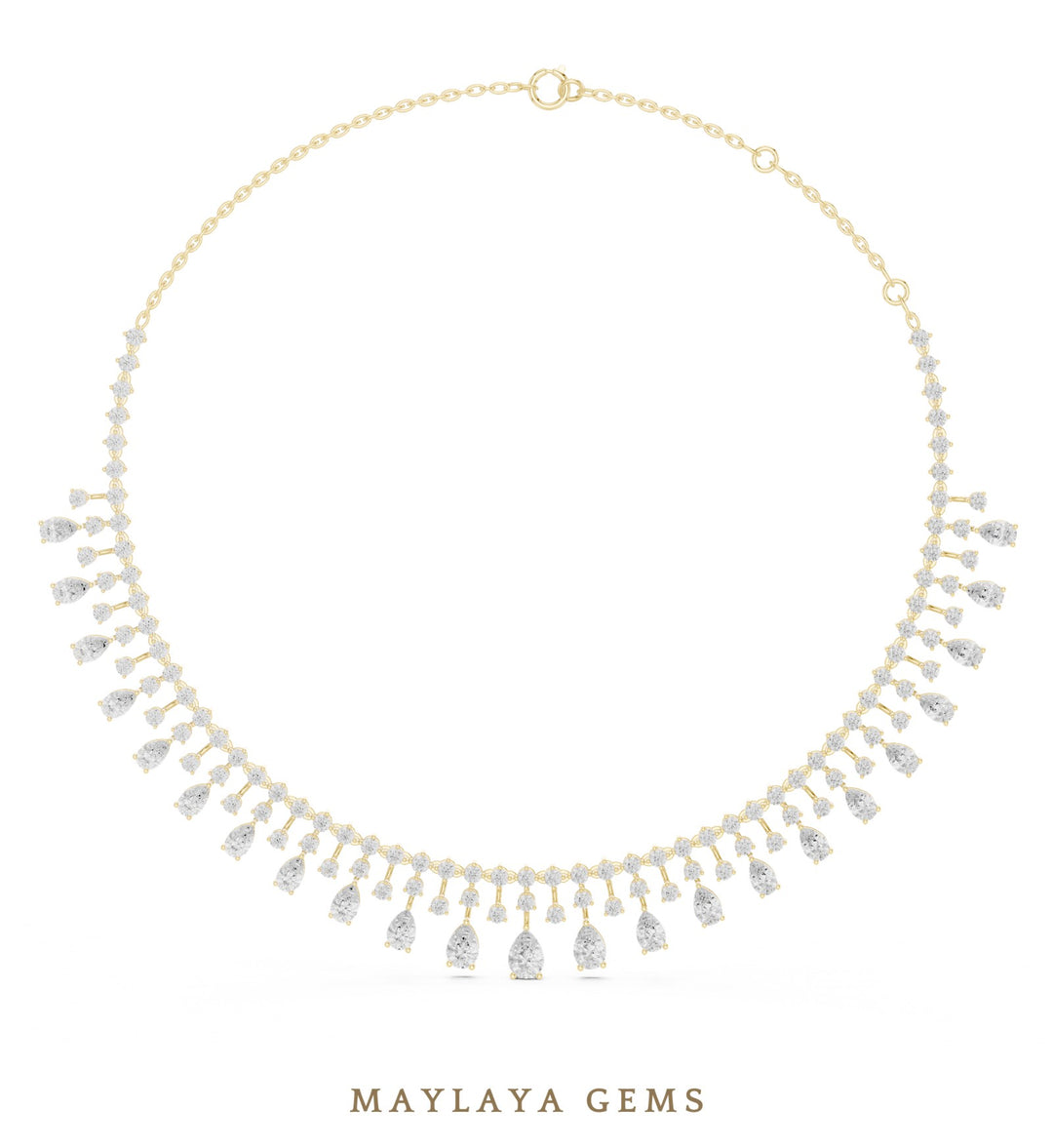Maylaya Gems necklace in yellow gold