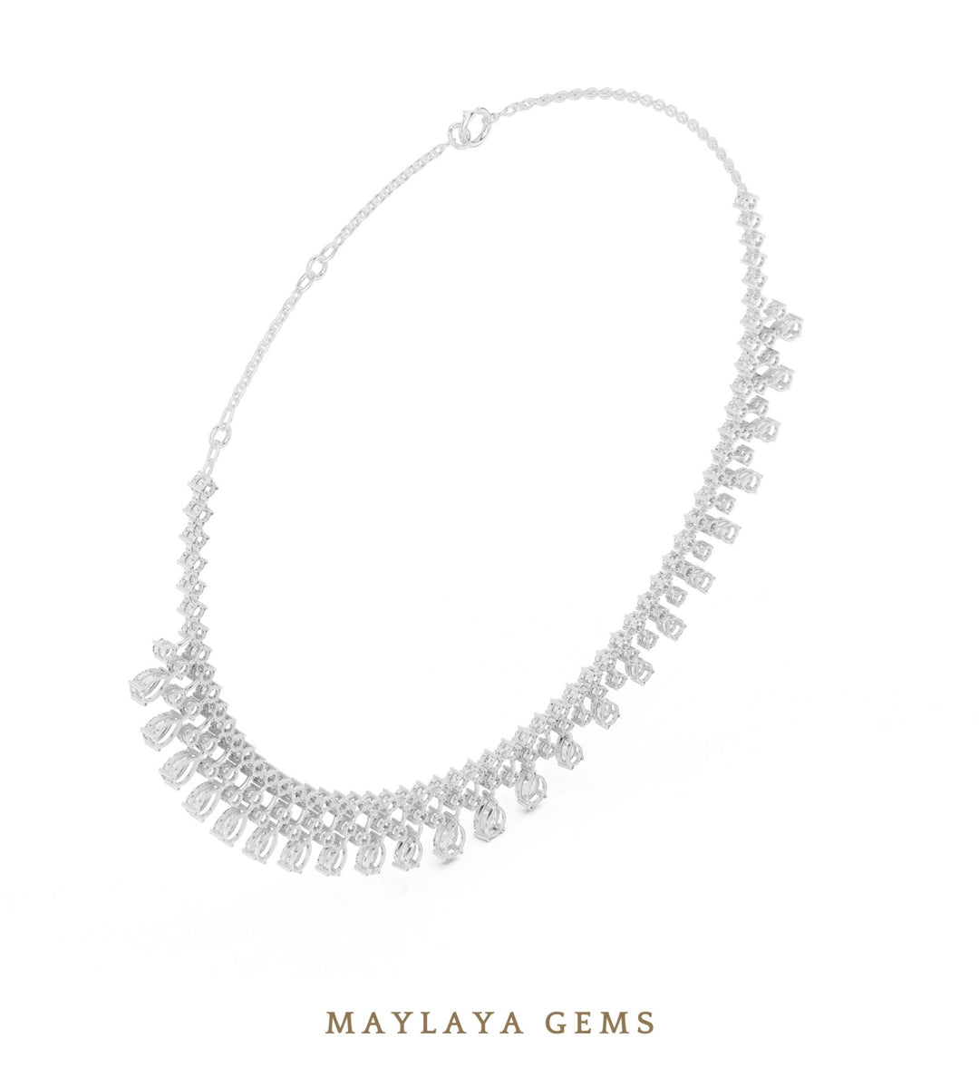 Maylaya Gems necklace in white gold