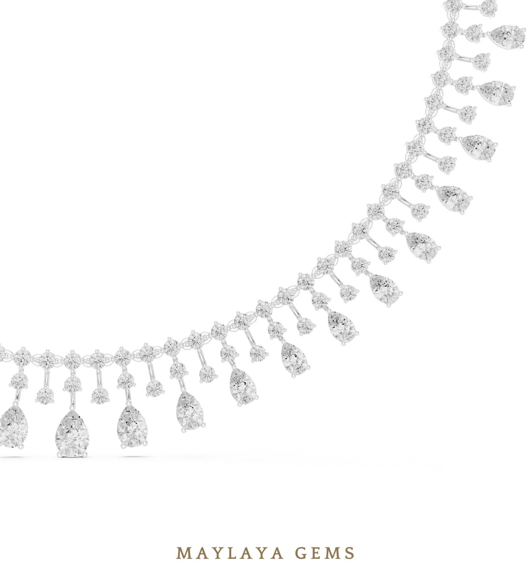 Maylaya Gems necklace in white gold