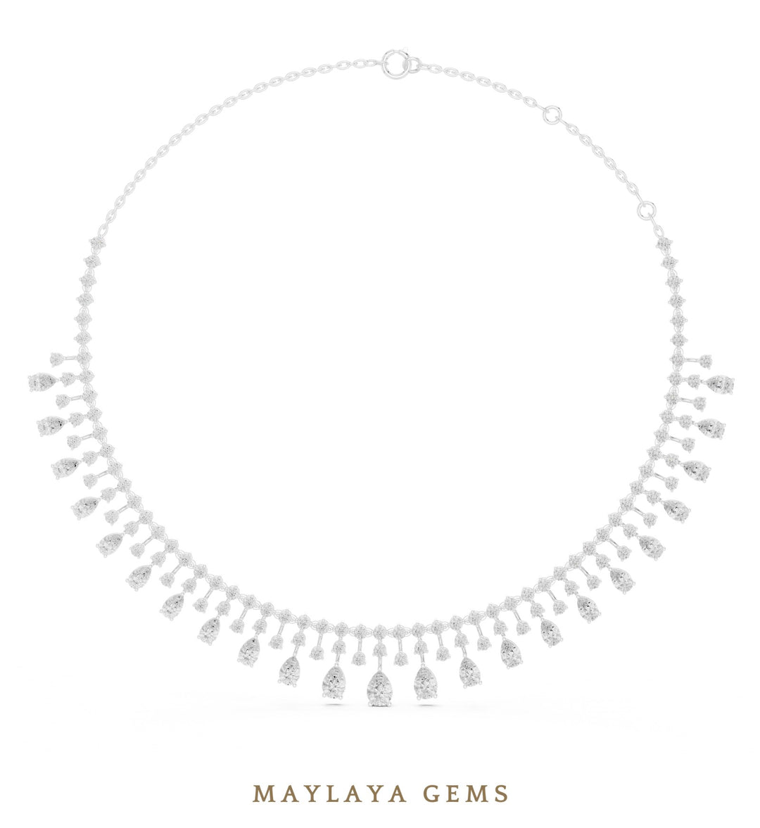 Maylaya Gems necklace in white gold