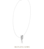 Load image into Gallery viewer, Maylaya Gems pendant in white gold - pendant only, chain not included
