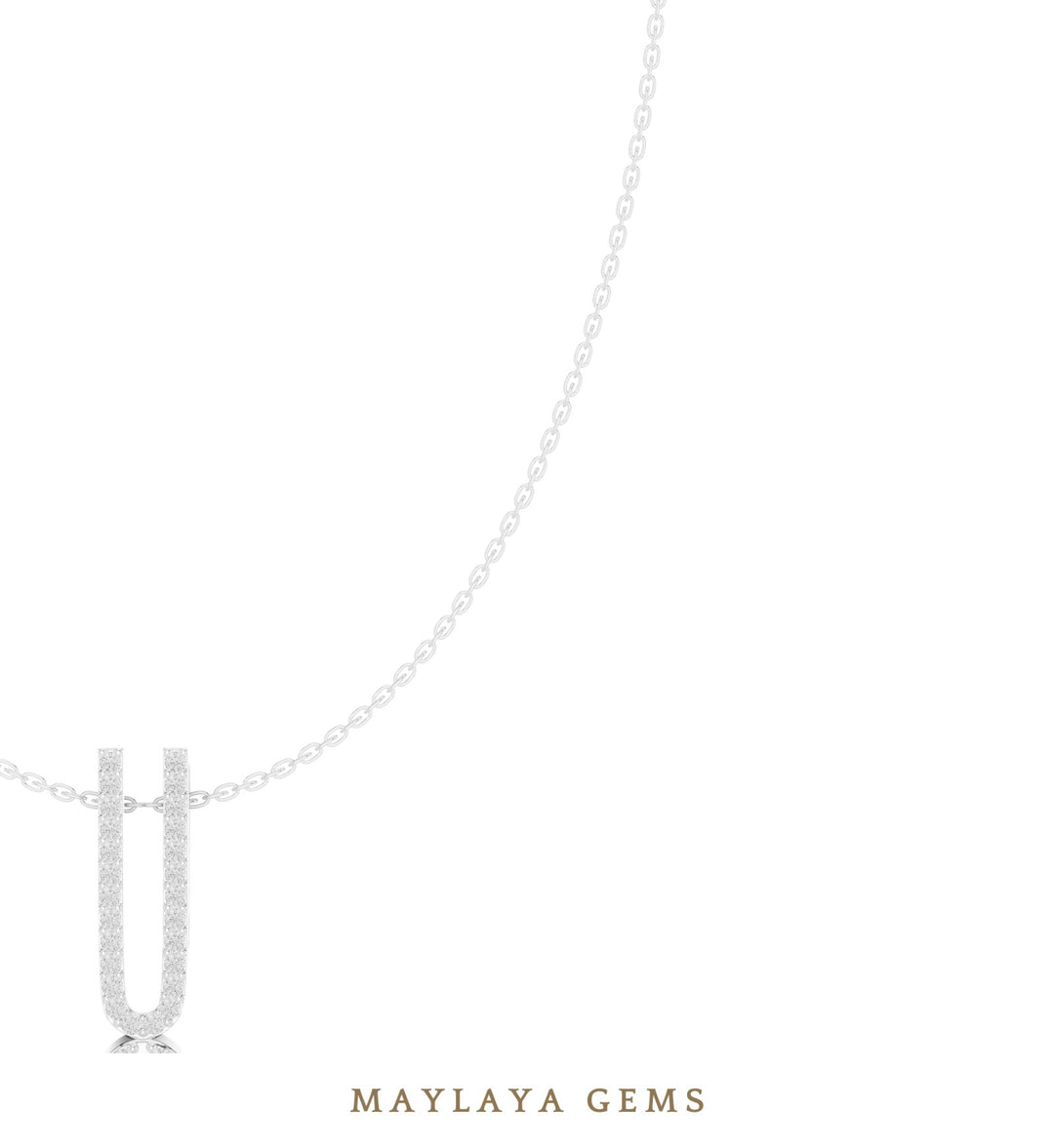 Maylaya Gems pendant in white gold - pendant only, chain not included