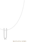 Load image into Gallery viewer, Maylaya Gems pendant in white gold - pendant only, chain not included

