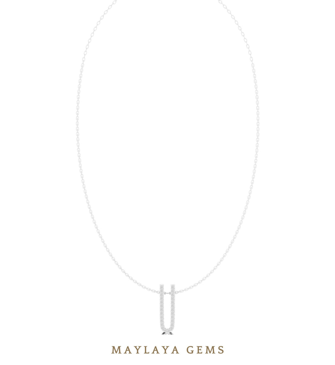 Maylaya Gems pendant in white gold - pendant only, chain not included