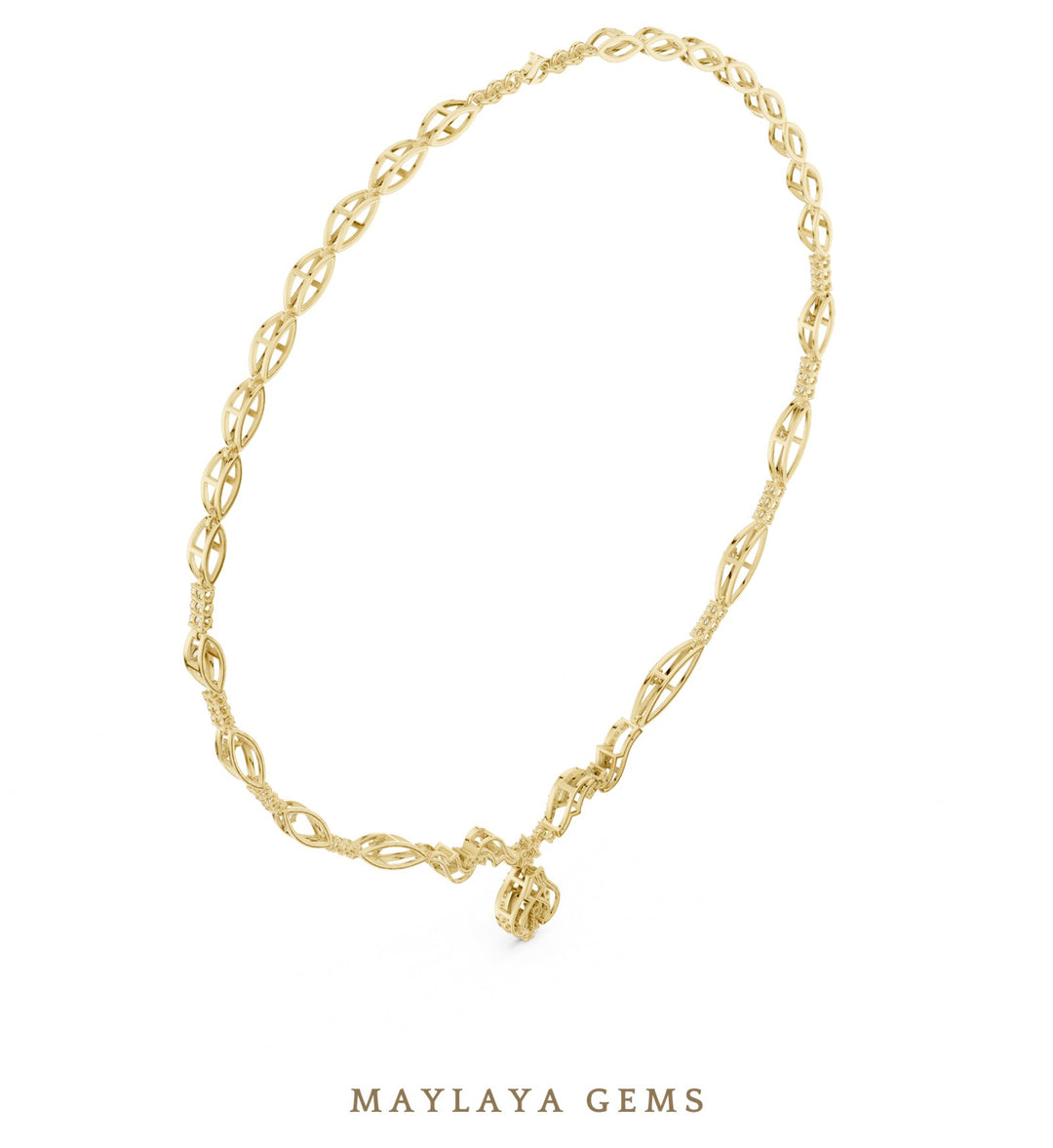 Maylaya Gems necklace in yellow gold