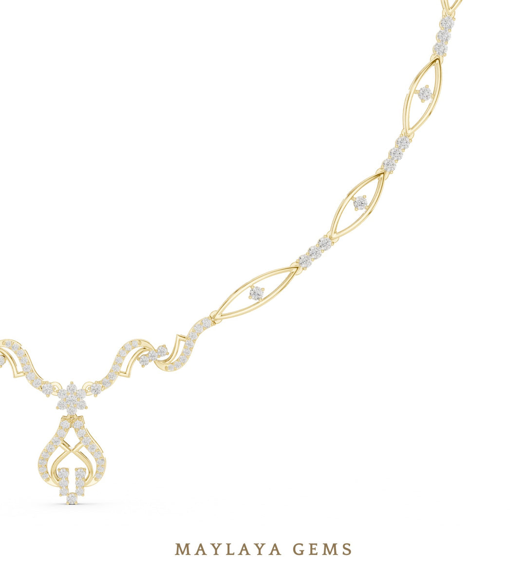 Maylaya Gems necklace in yellow gold