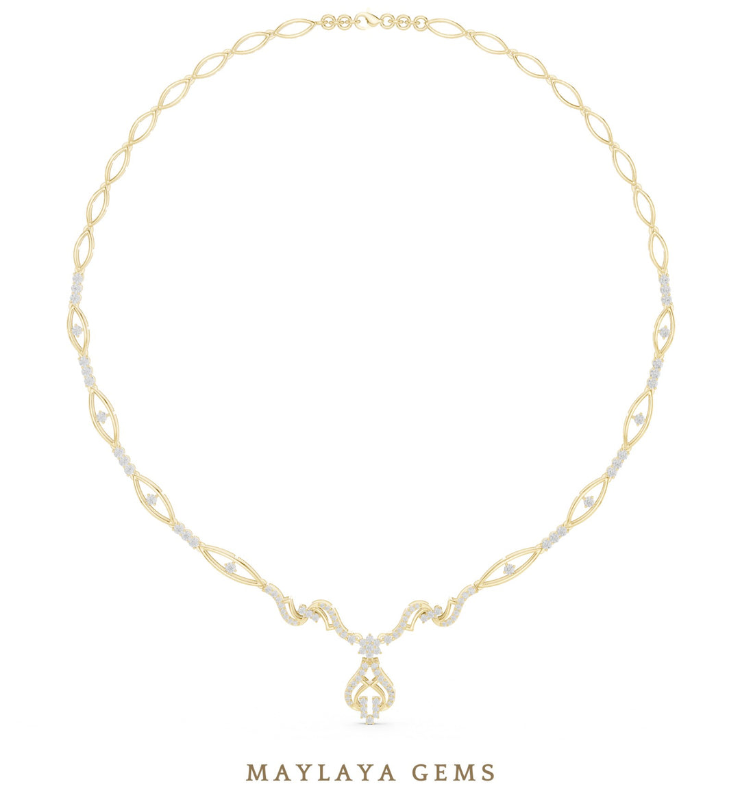 Maylaya Gems necklace in yellow gold
