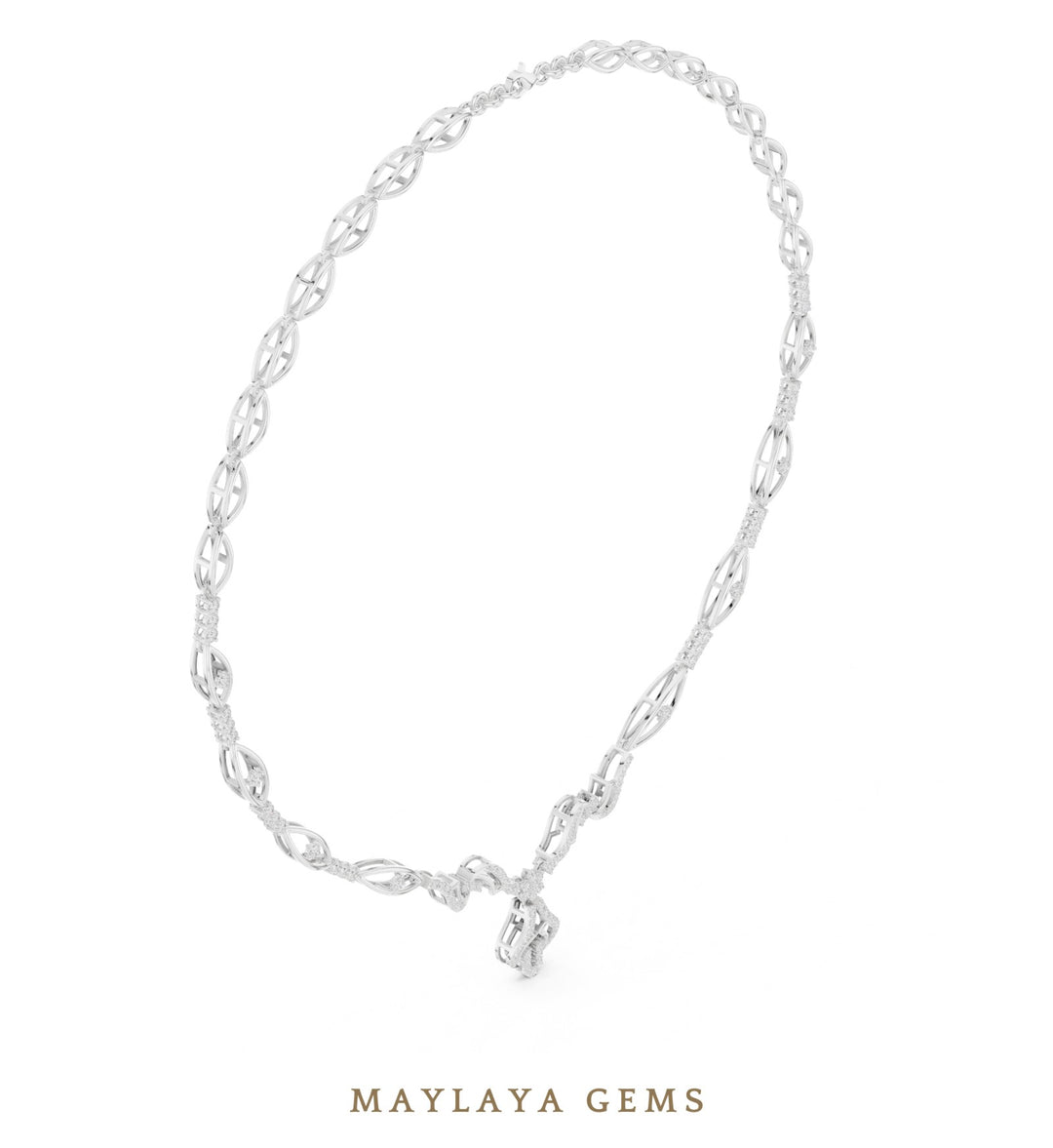 Maylaya Gems necklace in white gold