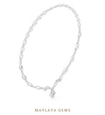 Load image into Gallery viewer, Maylaya Gems necklace in white gold
