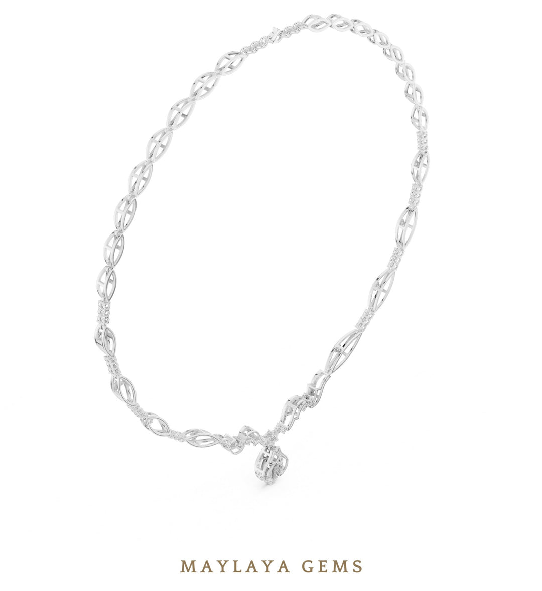 Maylaya Gems necklace in white gold