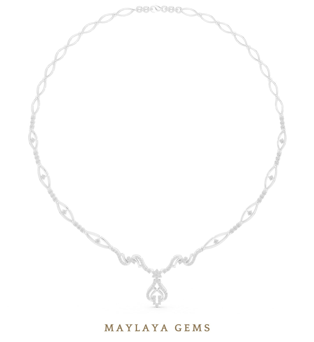 Maylaya Gems necklace in white gold