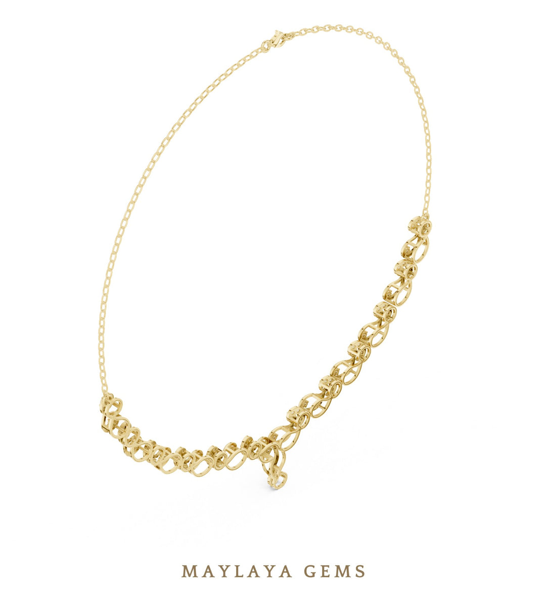 Maylaya Gems necklace in yellow gold