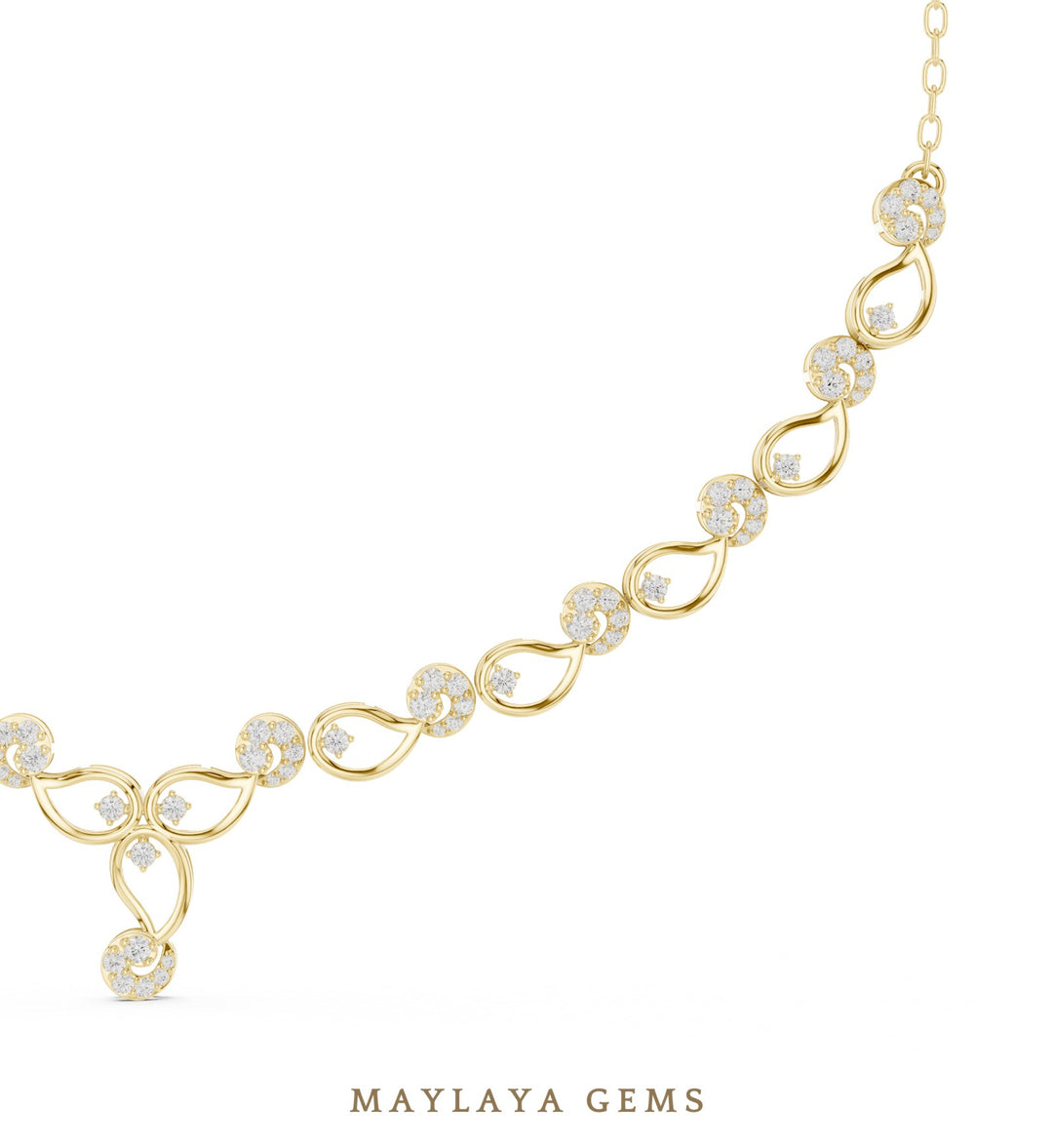 Maylaya Gems necklace in yellow gold