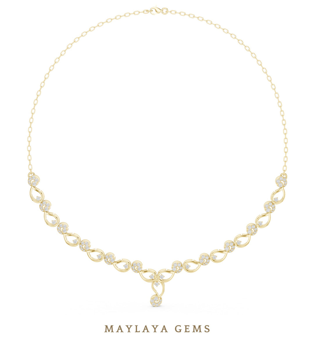 Maylaya Gems necklace in yellow gold