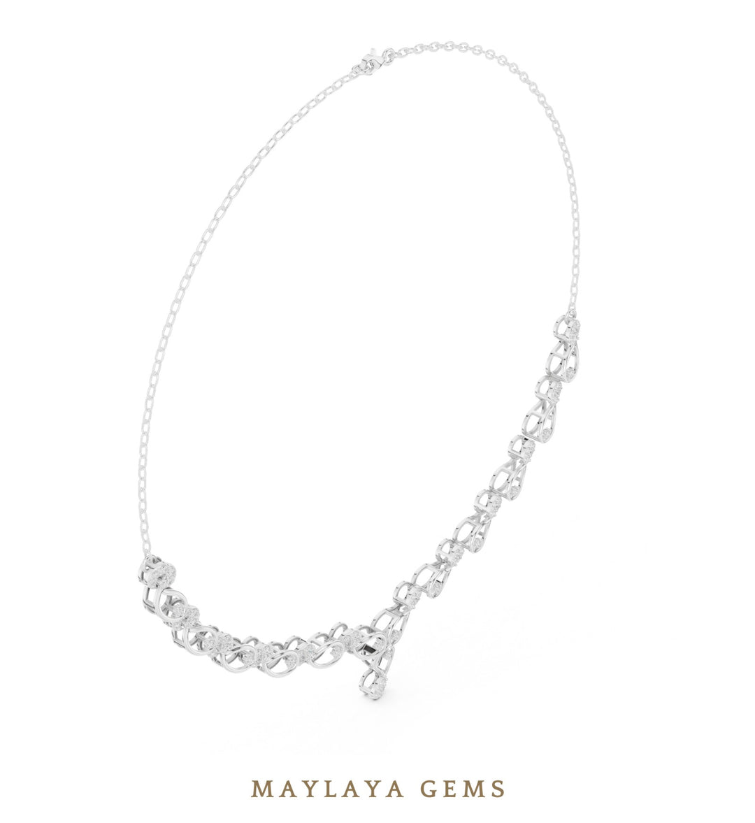 Maylaya Gems necklace in white gold