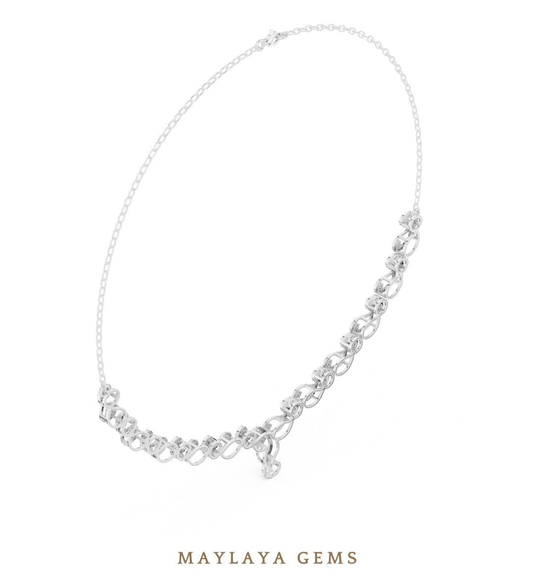 Maylaya Gems necklace in white gold