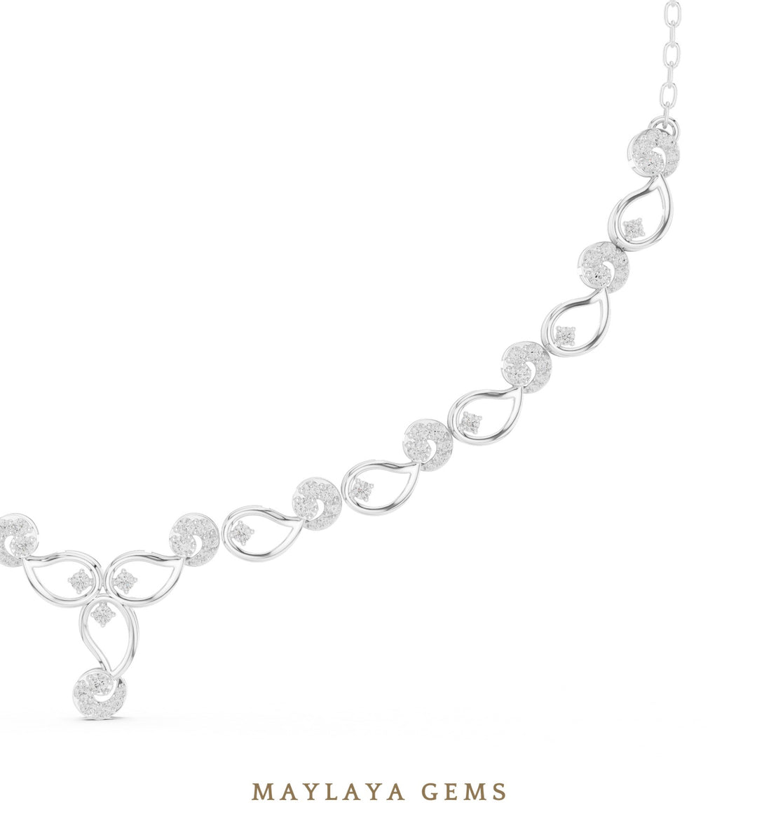 Maylaya Gems necklace in white gold