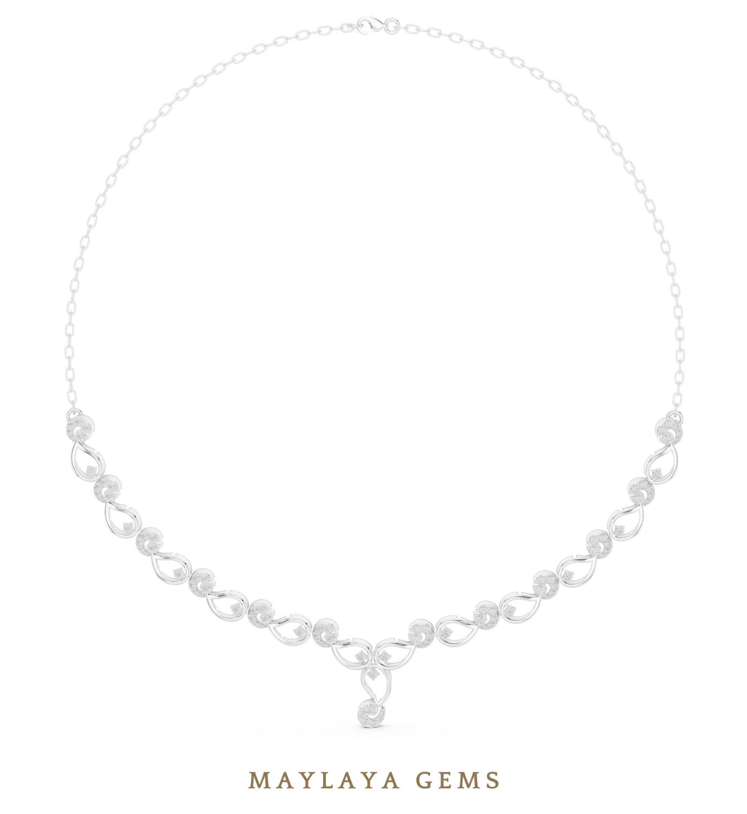 Maylaya Gems necklace in white gold