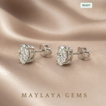 Load image into Gallery viewer, 9K Gold 0.5 ct Oval Diamond Stud Earrings — SPS4
