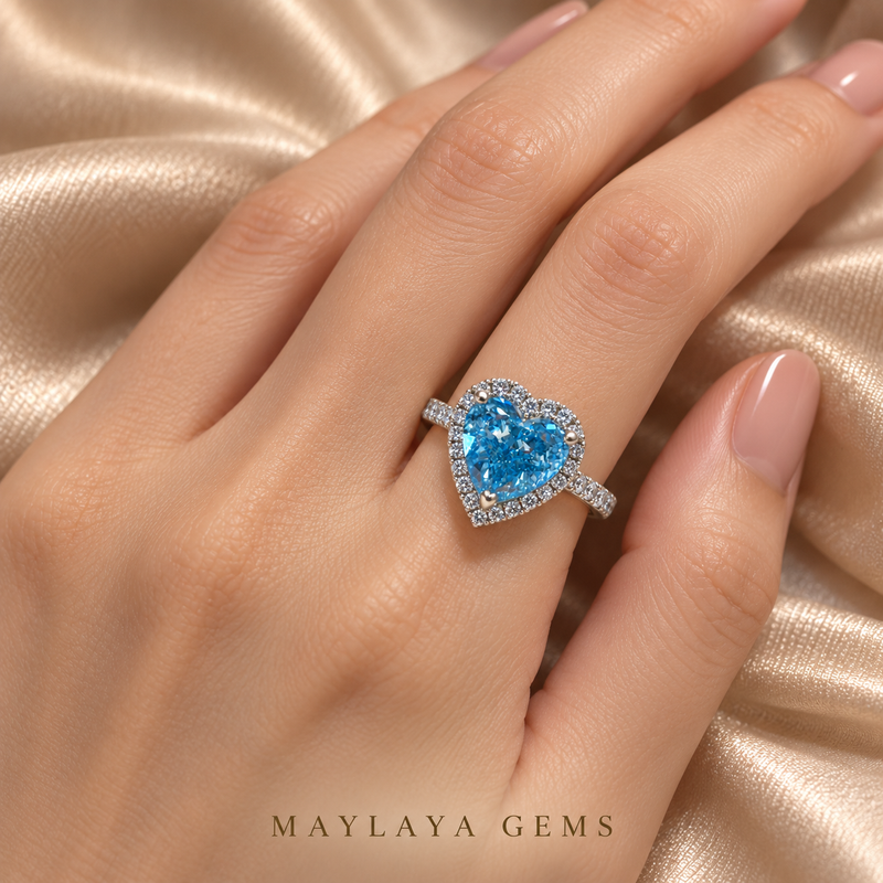 Maylaya Gems STK117 ring worn on a model's hand — realistic angle and fit