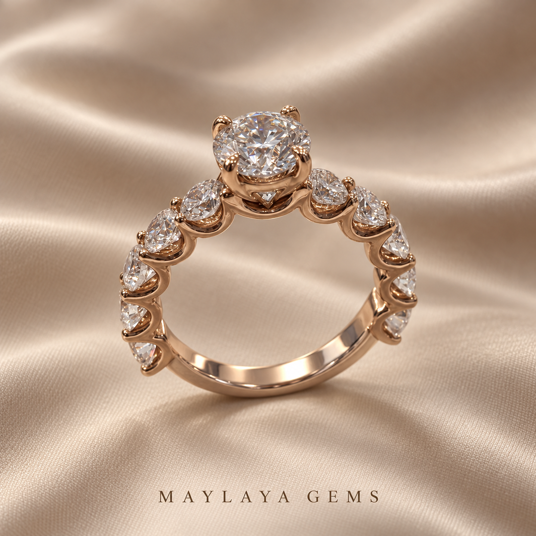 9K Gold 1.54 ct Round Diamond Ring — Stk92/B036