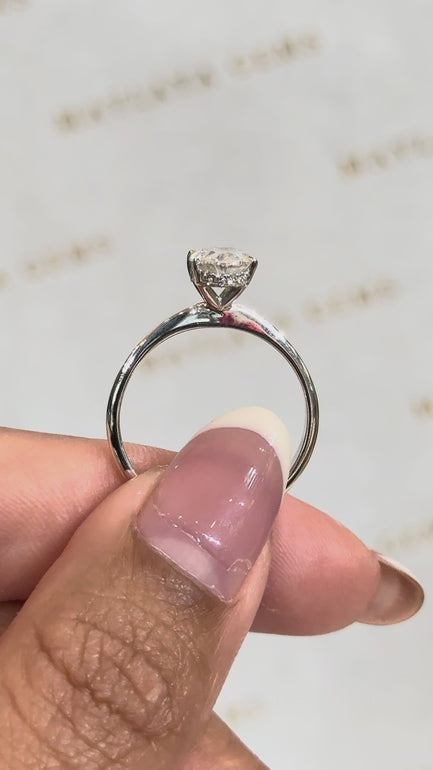 9K Gold 1.09 ct Oval Diamond Ring | Maylaya Gems product video