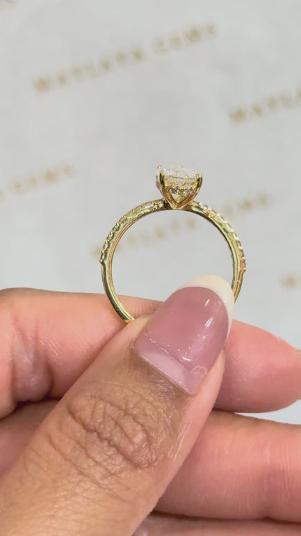 9K Gold 2 ct Marquise Diamond Ring | Maylaya Gems product video