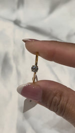 Load and play video in Gallery viewer, Maylaya Gems M012 yellow gold solitaire ring held in hand — original lighting and colors, no audio
