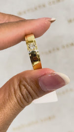 Load and play video in Gallery viewer, 9K Gold 0.2 ct Round Diamond Ring | Maylaya Gems product video
