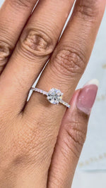 Load and play video in Gallery viewer, 9K Gold 1.1 ct Round Diamond Ring | Maylaya Gems product video
