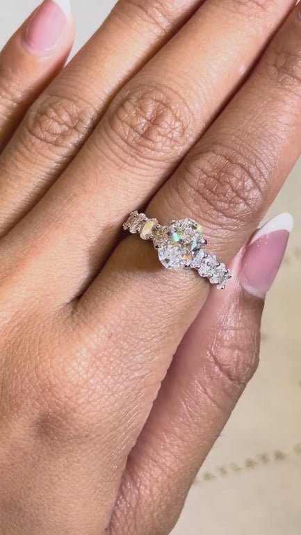 Maylaya Gems RGJ033 / STK121 jewelry shown on hand - silent 1080p video