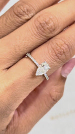 Load and play video in Gallery viewer, 9K Gold 1.06 ct Pear Diamond Ring | Maylaya Gems product video
