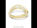 Load and play video in Gallery viewer, 0.891 ct Baguette Channel Lab-Grown Diamond Band — Yellow Gold | Maylaya Gems
