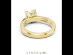 Load and play video in Gallery viewer, 1.5 ct Princess Lab-Grown Diamond Ring — Yellow Gold | Maylaya Gems
