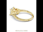Load and play video in Gallery viewer, 2.43 ct Cushion Lab-Grown Diamond Ring — Yellow Gold | Maylaya Gems
