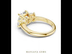 Load and play video in Gallery viewer, Maylaya Gems DDLR-042 3.5 ct Grand Round Trilogy Lab-Grown Diamond Ring product video
